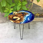 Bàn epoxy chân sắt sóng biển PA0205-006