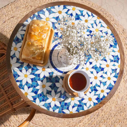 Bàn trà Mosaic gốm - Bàn trà khảm gốm