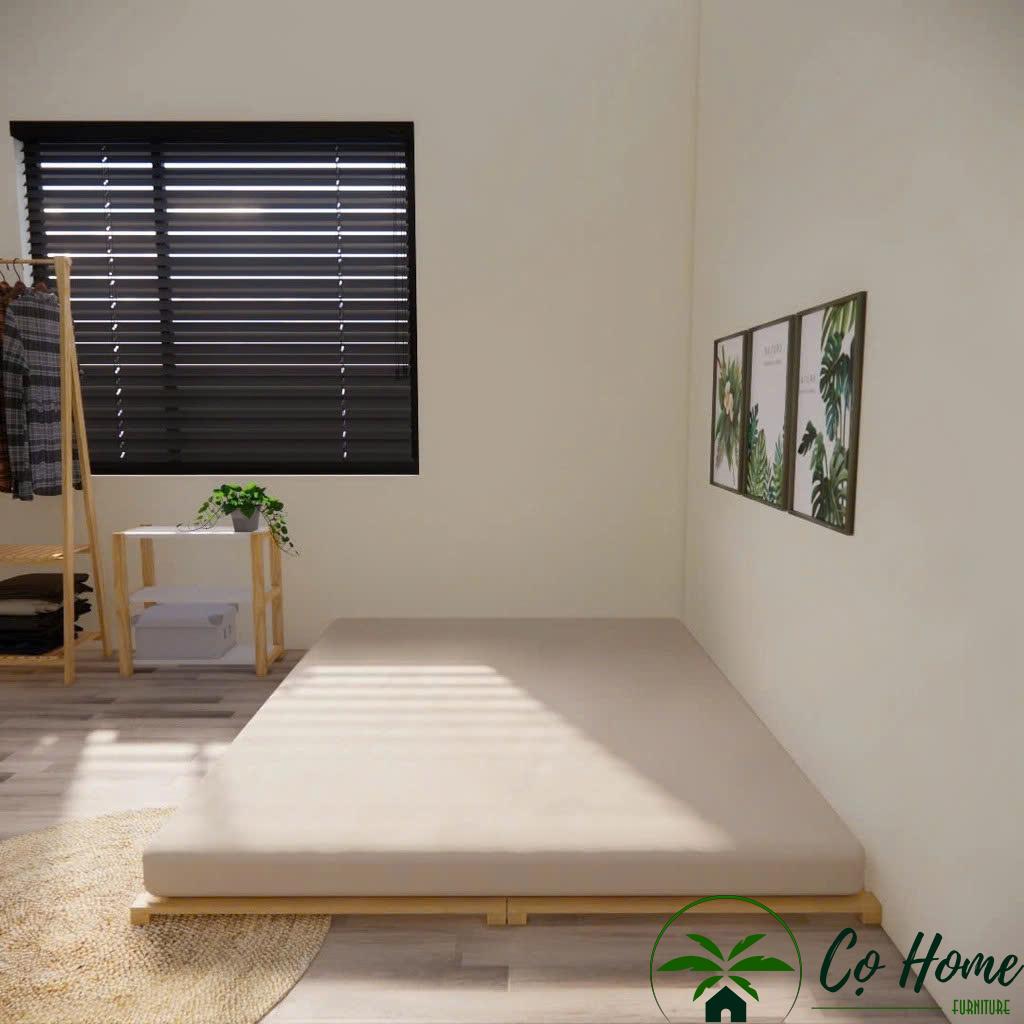 giường ngủ pallet gỗ thông 4