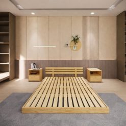 giường gỗ tự nhiên giá rẻ M10