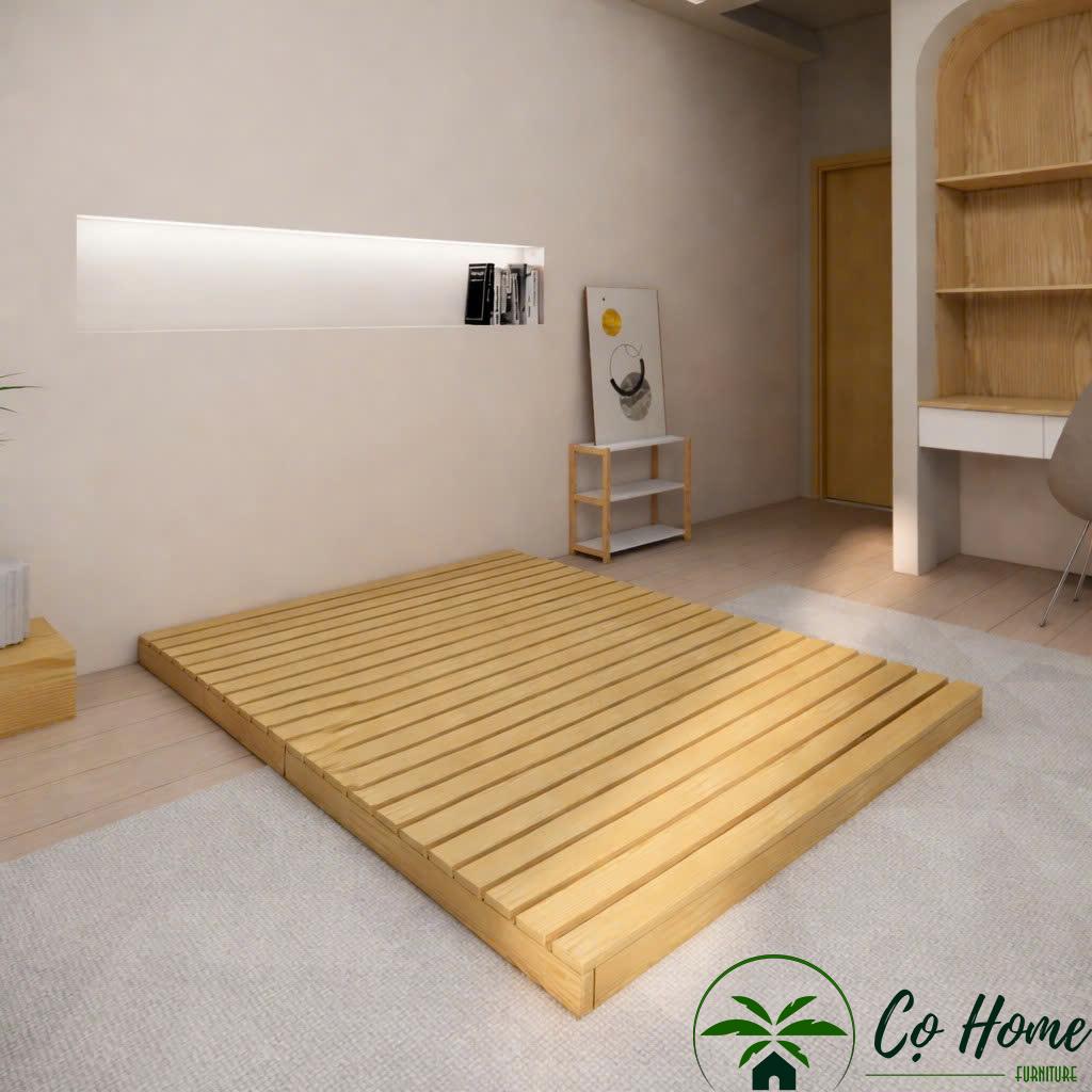 Giường gỗ tự nhiên giá rẻ M09