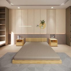 giường gỗ tự nhiên giá rẻ M10-1