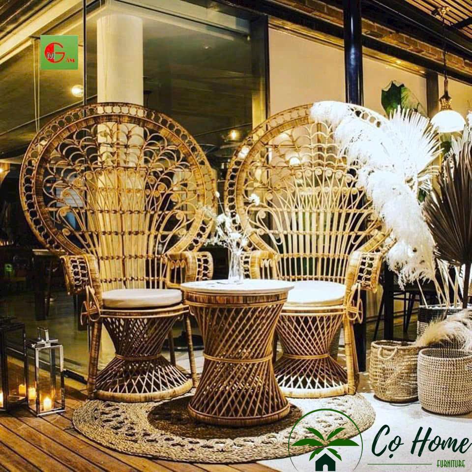 ghế mây đuôi công 3