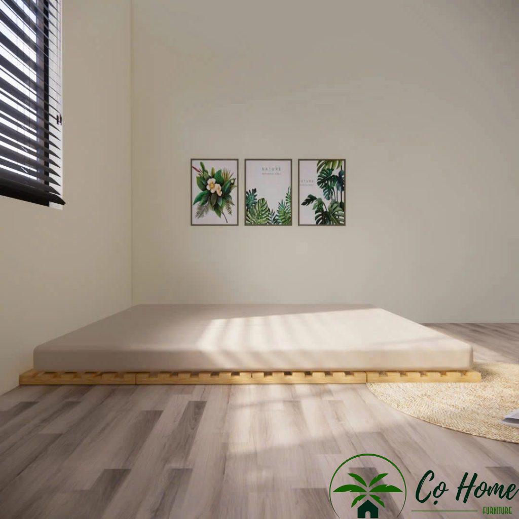 giường gỗ có cần nệm không