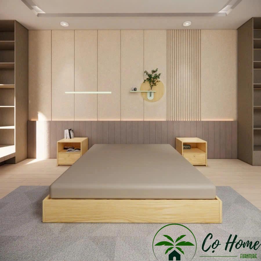 giường gỗ giá rẻ m10b-2