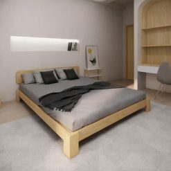 Giường gỗ tự nhiên giá rẻ M05 2