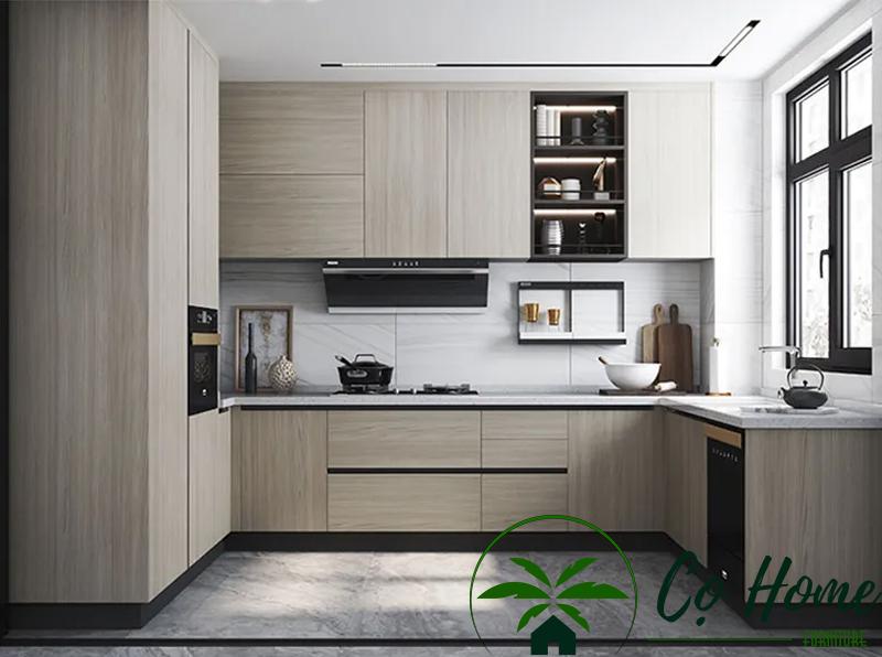 Tủ bếp chữ L hay chữ U
