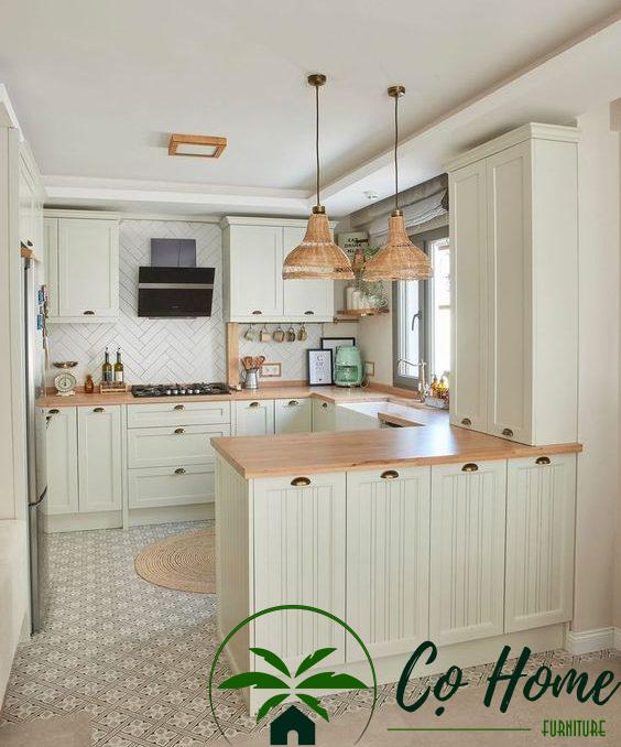 Tủ bếp chữ L hay chữ U